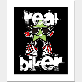 Real Biker Tee Posters and Art